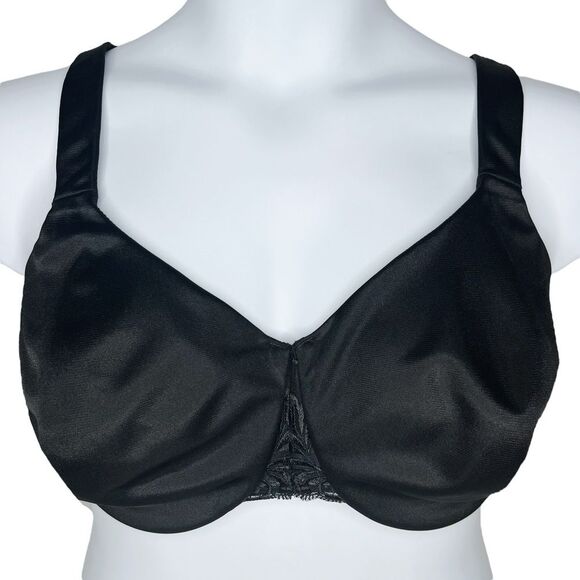 Soma Sensuous Sides 3 Inch Minimizer Bra sz 42DD * Black Side Slimming Soft - Picture 1 of 4